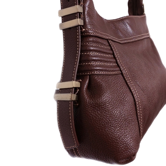 New! Clarks Genuine Pebbled Leather One Strap Shoulder Bag - Picture 3 of 7